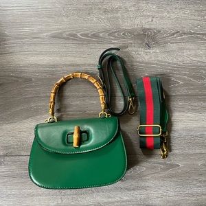 New trendy green crossbody bag